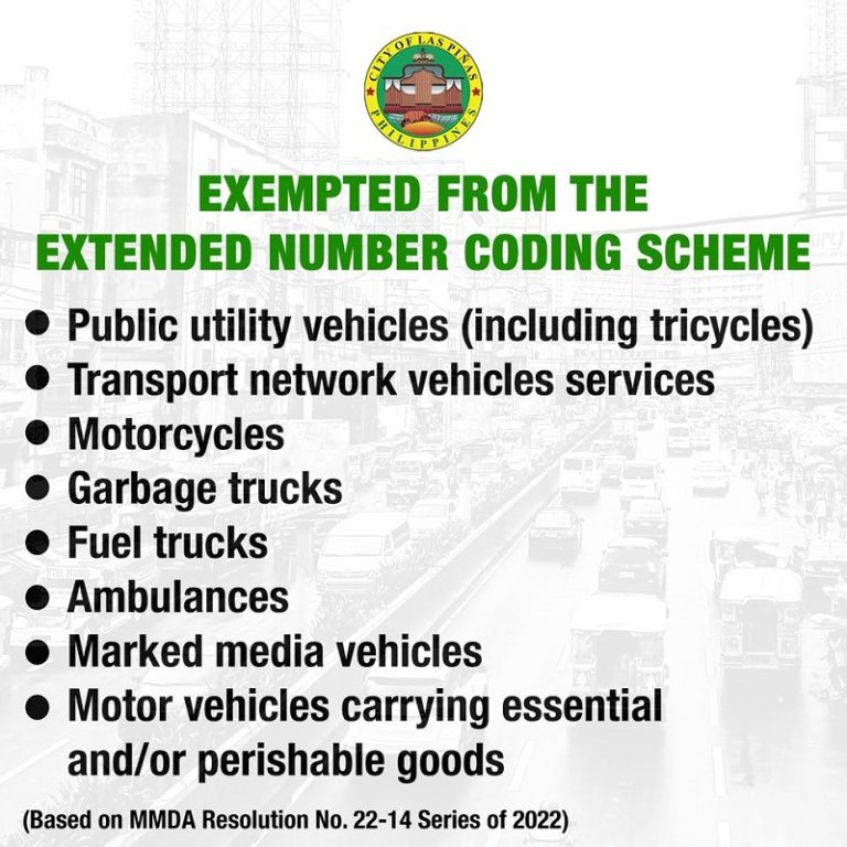 Las Piñas Number Coding Scheme UPDATE (November 2023) – Alabang Bulletin